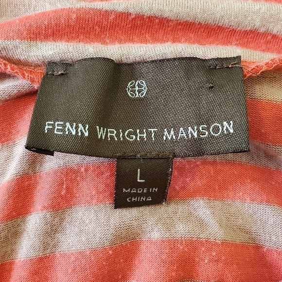 Fenn Wright Manson top, pink/light brown stripes, size L - Picture 5 of 5